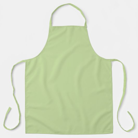 Pastel Appelgroen Effen Kleur  Schort (Voorkant)