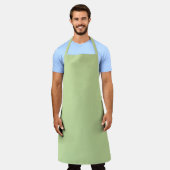 Pastel Appelgroen Effen Kleur  Schort (Gedragen)