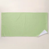 Pastel Appelgroen Effen Kleur Strandlaken (Voorkant)