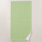 Pastel Appelgroen Effen Kleur Strandlaken (Voorkant)