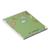Pastel Apple Maths Teacher Notepad Notitieblok (Schuin)