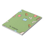 Pastel Apple Maths Teacher Notepad Notitieblok (Linkerzijde)