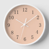 Pastel Apricot Kitchen Wall Clock (Voorkant)