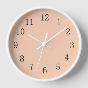 Pastel Apricot Kitchen Wall Clock