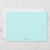 Pastel Aqua blauwe eerste verjaardagsuitnodiging Kaart (Achterkant)