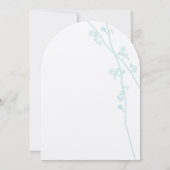 Pastel Aqua Blue Blush Coral Flower Wedding Uitnod Kaart (Achterkant)