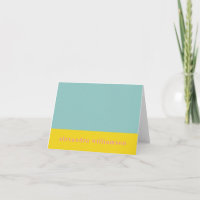 Pastel Aqua Blue en Yellow Geometric Personalized