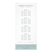 PASTEL AQUA BLUE PINK SEWWWWING MACH PRICE SERVICE RECLAMEKAART (Voorkant)