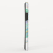 Pastel Aqua en Paars Agate met monogram Case-Mate iPhone Case (Achterkant/rechts)