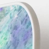 Pastel Aqua en Paars Agate met monogram Pickleball Paddle (Links Detail)