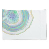 Pastel Aqua en Paarse Agaat Patroon Kussensloop (Achterkant-Rechts)