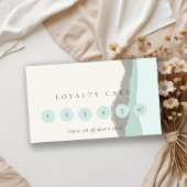 Pastel Aqua Gray Kraft Mountain 6 Punch Loyalty Visitekaartje