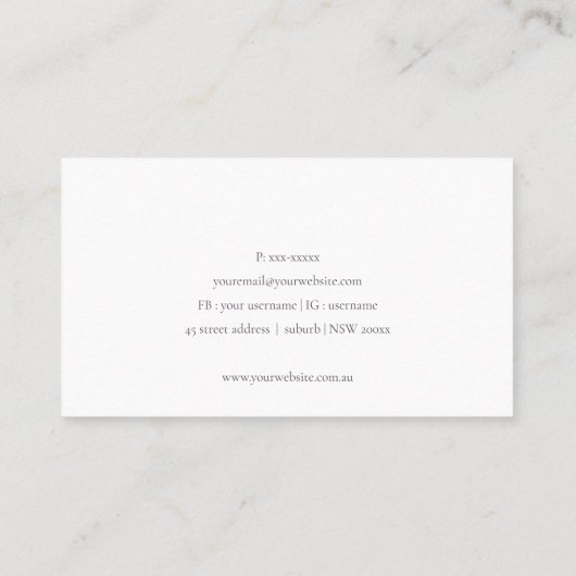 Pastel Aqua Gray Kraft Mountain Wave QR Code Visitekaartje (Achterkant)