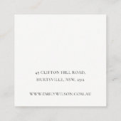 Pastel Aqua Gray Kraft Mountain Wave Torn Edge Vierkante Visitekaartje (Achterkant)