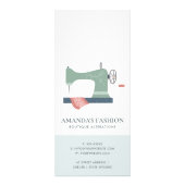PASTEL AQUA GREEN PINK SEWWWWING MACH PRICE SERVIC RECLAMEKAART (Achterkant)