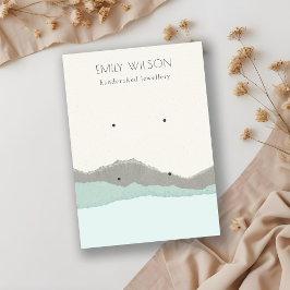 Pastel Aqua Kraft Mountain Wave 2 earing Display Visitekaartje