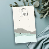Pastel Aqua Kraft Mountain Wave 3 Earning Display Visitekaartje