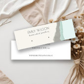 Pastel Aqua Kraft Mountain Wave Earning Display Mini Visitekaartje