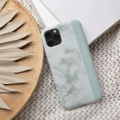Pastel Aqua Marble Subtle - op maat gemaakt iPhone Hoesje