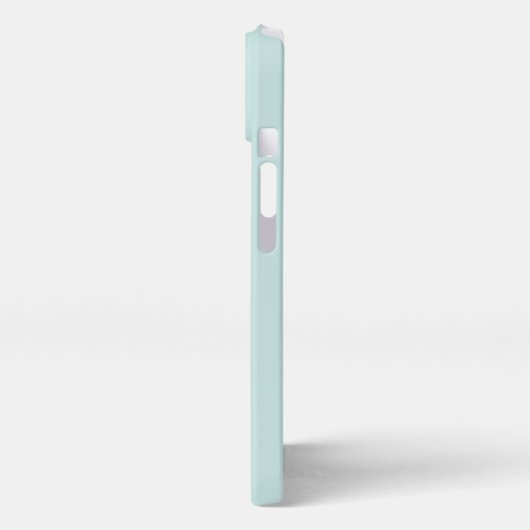Pastel Aqua Marble Subtle - op maat gemaakt iPhone Hoesje (Linkerkant)