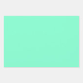 Pastel Aqua Marine Solid Color | Klassiek | Elegan Inpakpapier Vel (Voorkant)