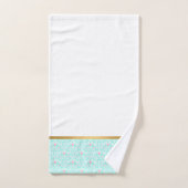 PASTEL AQUA  ROOS GOLD BATHROOM TOWEL SET BAD HANDDOEK (Handdoek)