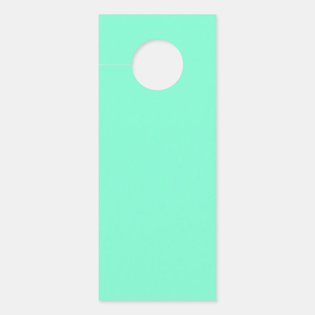 Pastel Aqua Solid Color | Klassiek | Elegant Deurhanger (Voorkant)