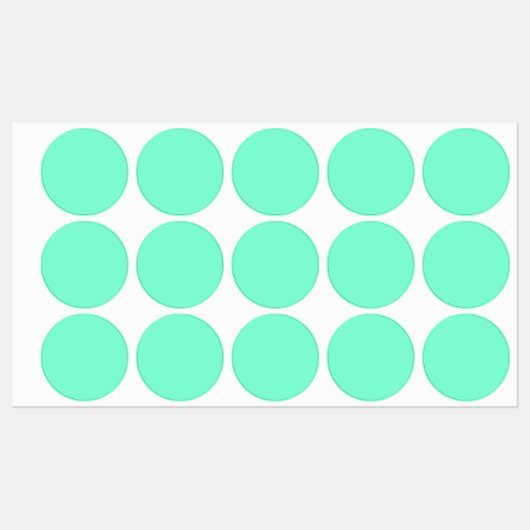 Pastel Aqua Solid Color | Klassiek | Elegant Labels (Vel)