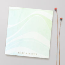 Pastel Aqua Tropical Retro Waterverf Waves