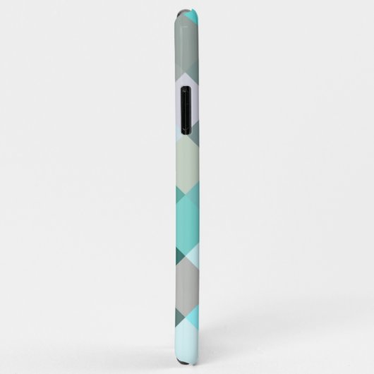 Pastel Aqua Turquoise Jade Green Pixel Block Art Case-Mate iPhone Case (Achterkant/rechts)