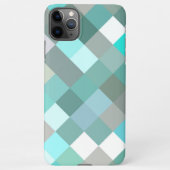 Pastel Aqua Turquoise Jade Green Pixel Block Art iPhone Hoesje (Achterkant)