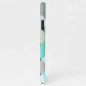 Pastel Aqua Turquoise Jade Green Pixel Block Art iPhone Hoesje (Rechterkant)