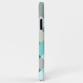 Pastel Aqua Turquoise Jade Groen Pixel Blok Kunst Case-Mate iPhone Case (Achterkant/rechts)