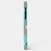 Pastel Aqua Turquoise Jade Groen Pixel Blok Kunst Case-Mate iPhone Case (Achterkant/links)