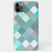 Pastel Aqua Turquoise Jade Groen Pixel Blok Kunst Case-Mate iPhone Case (Achterkant)