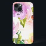 Pastel Aquarel Bloemen Custom iPad Air Case<br><div class="desc">en elegante waterverf-illustratie van blozen en lila bloemen. Dit iPad air hoesje is aanpasbaar. Vergelijkbare objecten zijn beschikbaar in mijn winkel.</div>