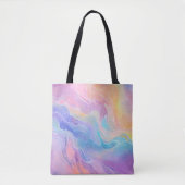 Pastel Aquarel Rainbow Liquid Pour Art Tote Bag (Voorkant)