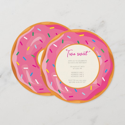 Pastel aquarel Twee zoete tweede verjaardag Kaart (Voorkant / Achterkant)