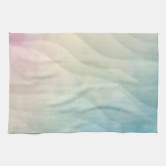 Pastel aquarel Wavy Patroon Keuken Handdoek (Horizontaal)