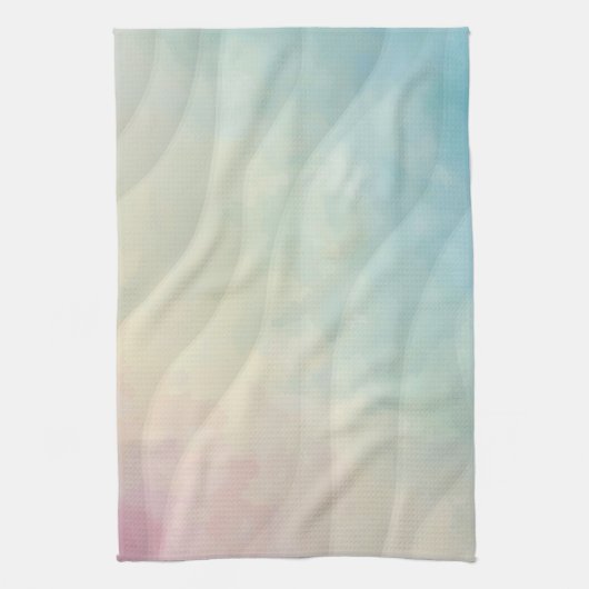 Pastel aquarel Wavy Patroon Keuken Handdoek (Verticaal)