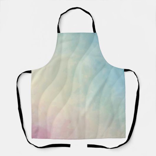 Pastel aquarel Wavy Pattern Schort (Voorkant)