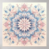 Pastel Arabesk Mandala Kunst Poster (Voorkant)