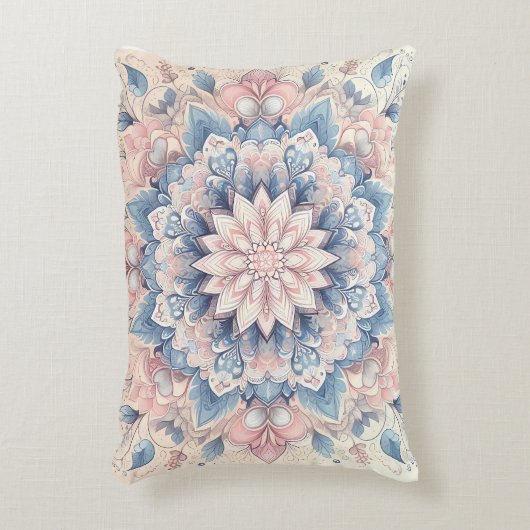 Pastel Arabesque Mandala Art Accent Kussen (Voorkant(Verticaal))