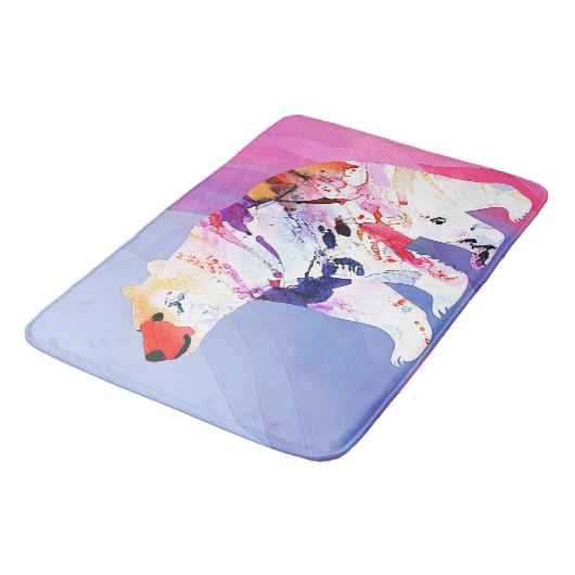 Pastel Arctic Explorer in aquarel Badmat (Gekanteld)