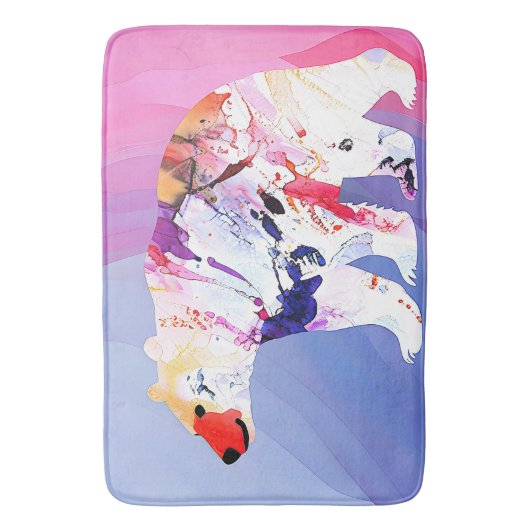 Pastel Arctic Explorer in aquarel Badmat (Voorkant Verticaal)