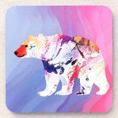 Pastel Arctic Explorer in aquarel Bier Onderzetter (Voorkant)