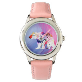 Pastel Arctic Explorer in aquarel Horloge