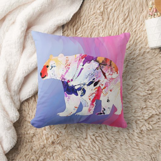 Pastel Arctic Explorer in aquarel Kussen (Deken)