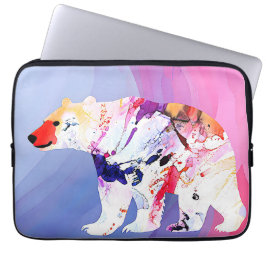 Pastel Arctic Explorer in aquarel Laptop Sleeve
