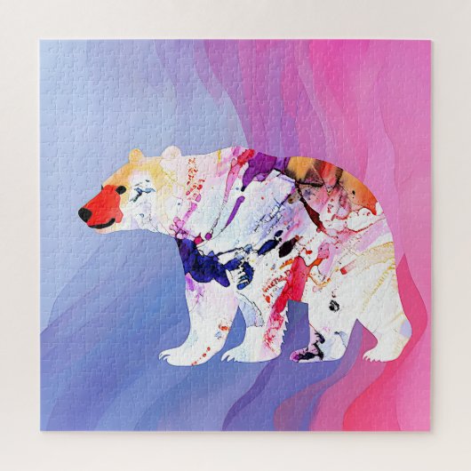 Pastel Arctic Explorer in aquarel Legpuzzel (Verticaal)